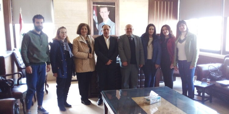 المهندس عبدالله البواب يلتقي رئيس وأعضاء ملتقى اورنينا للثقافة والفنون في حمص