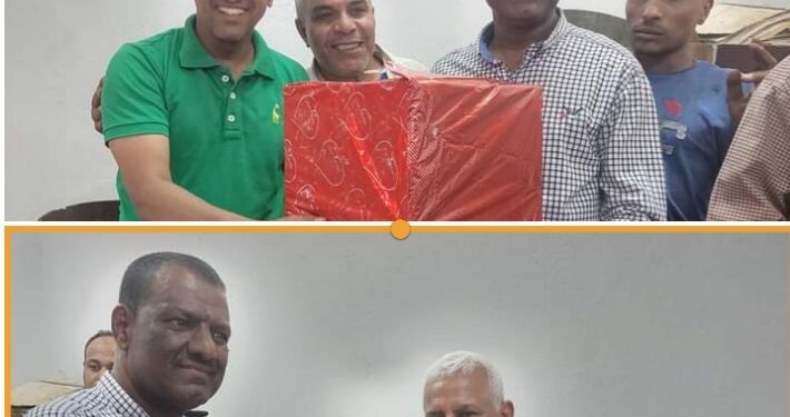 ورشة أعمال الصاج بمصانع ارمنت تكرم  كبير الفنيين بالورشه لبلوغه سن التقاعد .