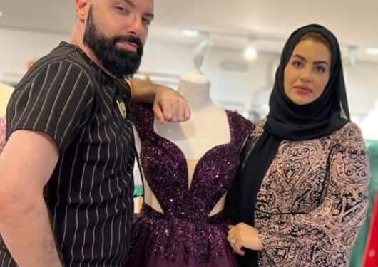 الفنان السوري ماهر الشيخ في زيارة لمصممة الأزياء إيمان الشبلي في بوتيك ام ردن سلطنة عمان