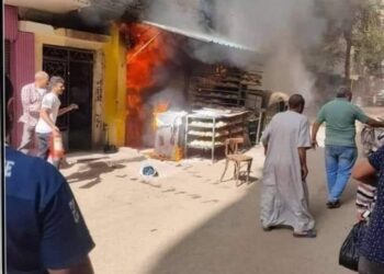 مصرع شخصين واصابة ١٢ آخرين أثر اندلاع حريق في مخبز للعيش.بدكرنس دقهليه