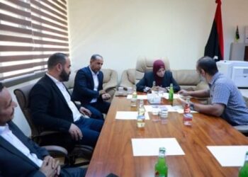 زيارة وزيرة الثقافة  لديوان وزارة الثقافة والفنون بمدينة بنغازي