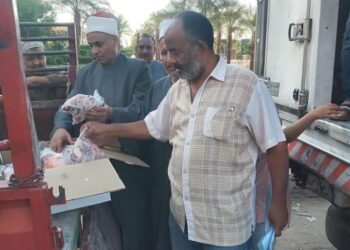 اوقاف الاقصر تستقبل الدفعه الثالثه من مشروع لحوم صكوك الاضاحى والاطعام وقدرها 2 طن