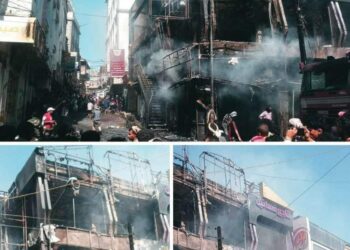 إندلاع حريق كبير جداً في مدينة إب  فى اليمن