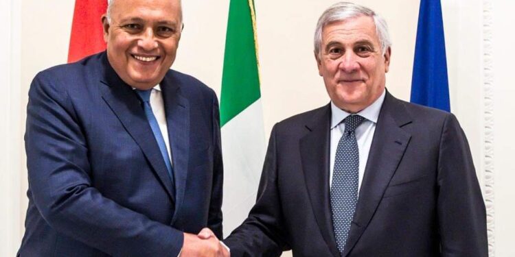 وزير خارجية إيطاليا يستقبل سامح شكري بمقر وزارة الخارجية الإيطالية