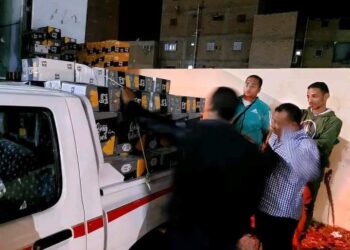 ضبط 150 كرتونة مقرمشات مجهوله المصدر بدون فواتير اومستندات بالاقصر