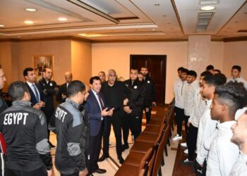 وزير الرياضة يلتقي لاعبي منتخب مصر للشباب تحت 20 سنة