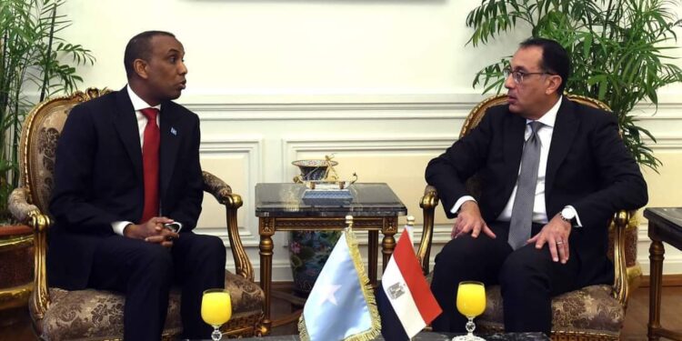 رئيسا الوزراء المصري والصومالي يترأسان جلسة مباحثات موسعة لتعزيز علاقات التعاون