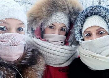 روسيا صقيع شديد ودرجات الحرارة تنخفض الى مستويات قياسية