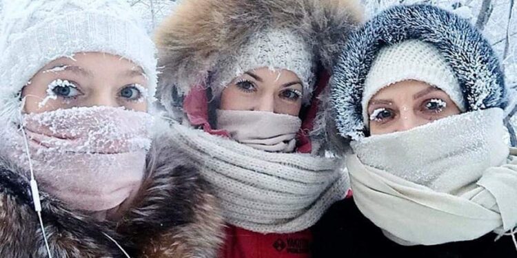 روسيا صقيع شديد ودرجات الحرارة تنخفض الى مستويات قياسية