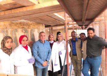 الانتهاء من اعمال تنظيف37عمود من اعمدة معابد الكرنك بالأقصر