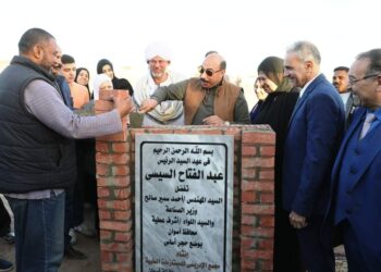 محافظ أسوان يضع حجر الأساس لمشروع مجمع الإدريسى لتصنيع المستلزمات الطبية