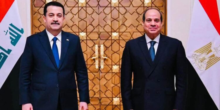الرئيس السيسي يستقبل رئيس وزراء العراق