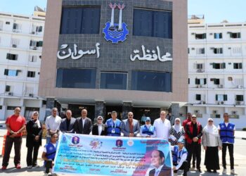 محافظ أسوان يعطى إشارة البدء لإنطلاق النسخة الرابعة من أولمبياد المحافظات الحدودية