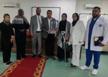 إختفاء باليوم العالمي للتمريض بمستشفي بنغازي التعليمي لطب وجراحة العيون