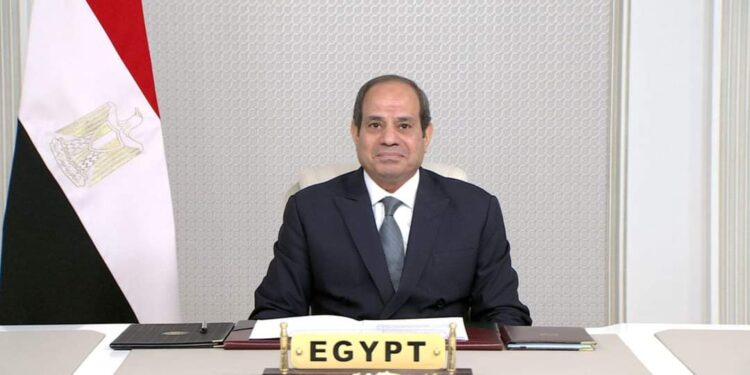 السيسي يشارك فى قمة مجلس السلم والأمن عبر تقنية الفيديو كونفرانس
