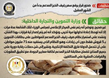شائعة :  صدور قرار برفع سعر رغيف الخبز المدعم