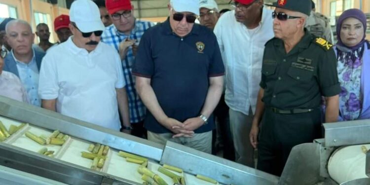 وزير الزراعة ومحافظ أسوان  يتفقدان أول محطة لإنتاج شتلات قصب السكر