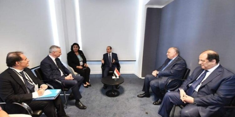 السيسى يلتقى مع السيد “برونو لومير” وزير الاقتصاد والمالية الفرنسي.