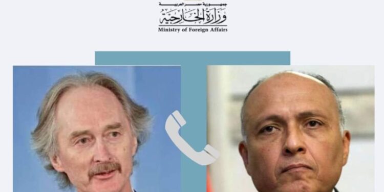 وزير الخارجية يتلقى اتصالاً هاتفياً مع مبعوث الأمم المتحدة الخاص إلى سوريا …