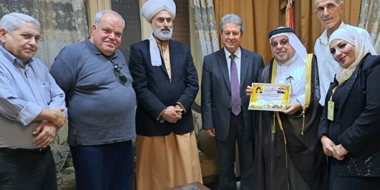 لجنة الدفاع العربي السوري تكرم الوجيه العراقي إبراهيم الدهش