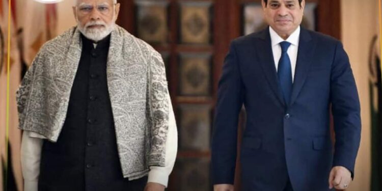 السيسي يقلّد رئيس وزراء الهند بأرفع الأوسمة المصرية