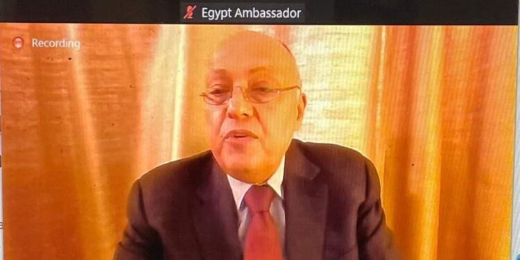 وزير الخارجية يشارك في اجتماع أصدقاء تجمع بريكس الوزاري