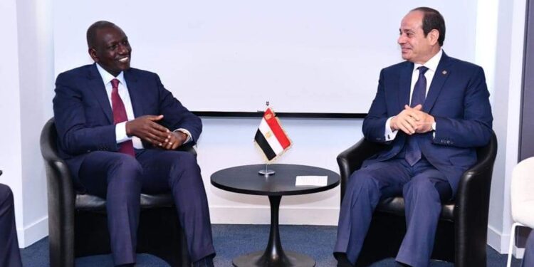 السيسى يلتقى مع الرئيس الكيني ويليام روتو