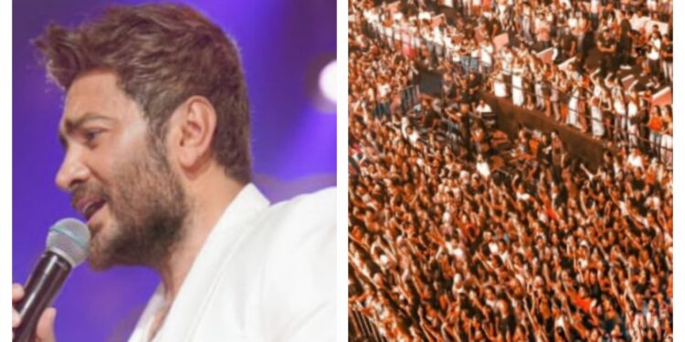 أكبر حشد جماهيرى فى تاريخ لبنان فى حب تامر حسنى