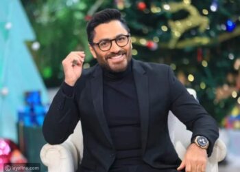 تامر حسنى يحتفل بعيد ميلاده مع عائلته دون أبناءه