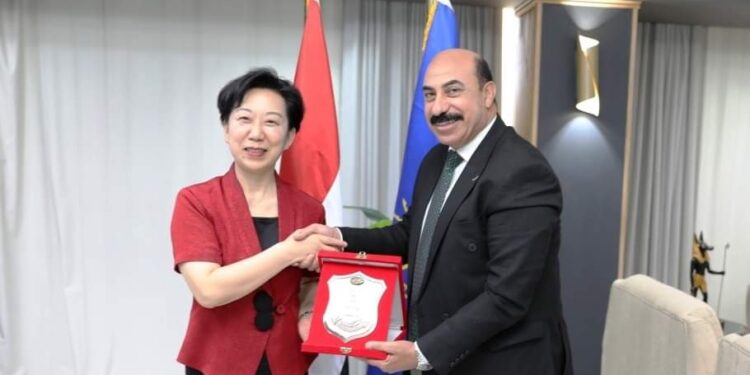 محافظ أسوان يستقبل وفد مدينة جينج دا جين الصينية