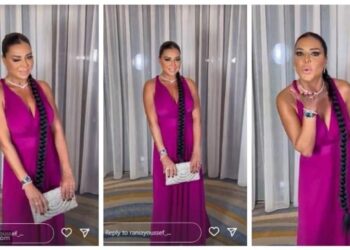 رانيا يوسف بضفيرة شعر مستعارة في مهرجان القاهرة للدراما