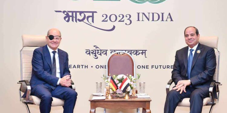 السيسي يلتقي المستشار الألماني