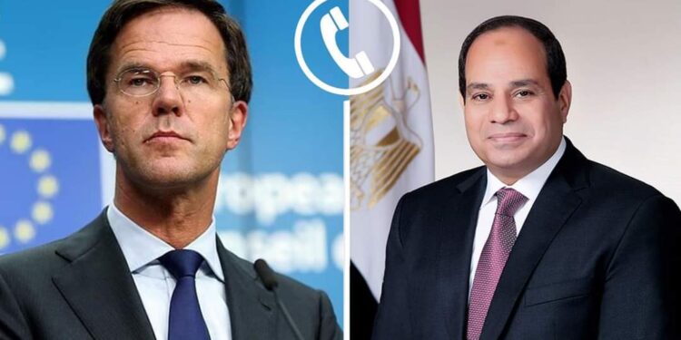 السيسى يتلقى اتصالاً هاتفياً من السيد مارك روته …