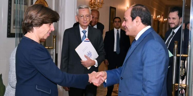 السيسى يستقبل اليوم السيدة “كاترين كولونا” وزيرة خارجية فرنسا