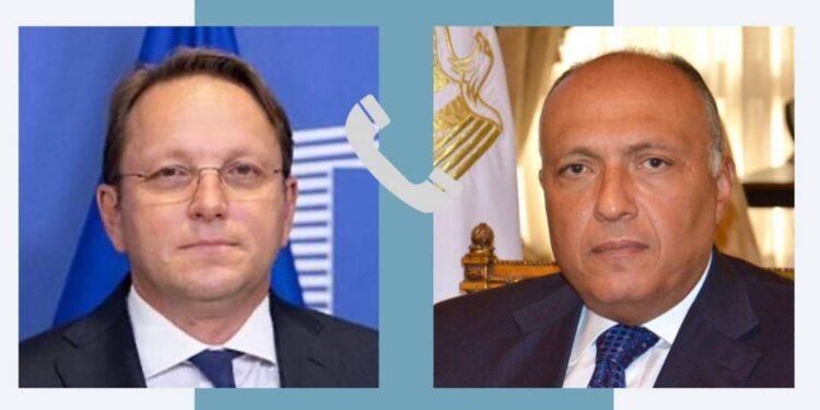 وزير الخارجية يتلقى اتصالاً هاتفياً من مفوض الاتحاد الأوروبي