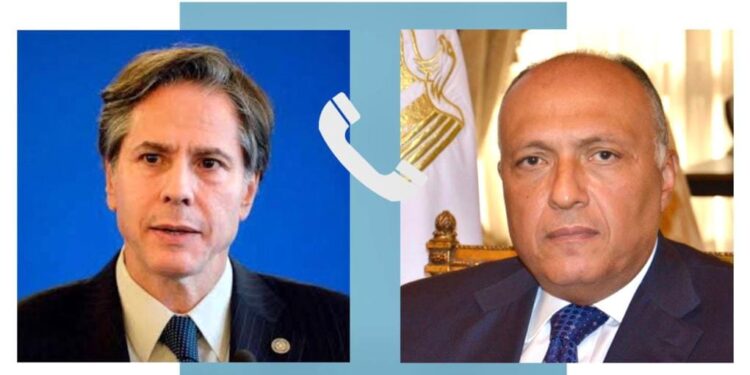 وزير الخارجية يتلقى اتصالاً من وزير الخارجية الأمريكي