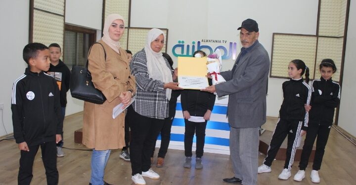 زيارة مدرسة الخطوات للإذاعة ليبيا الوطنية