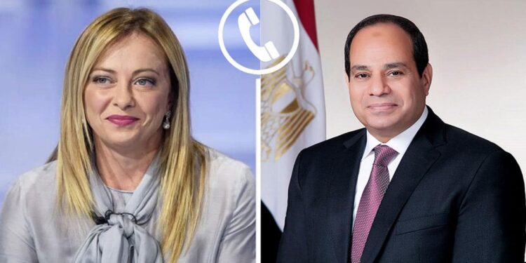 الرئيس السيسي يتلقى إتصالا هاتفيا من رئيس وزراء إيطاليا