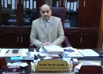 مراقب التربية والتعليم بلدية بنغازى بلعيد جمعة شعارنا ” المعلم اولا “