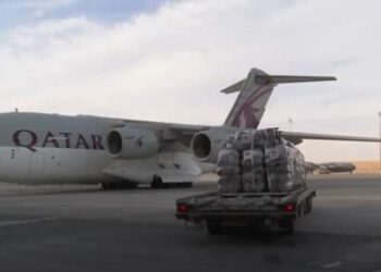 مطار العريش الدولي يستقبل 8 طائرات تحمل 162.5طن من المساعدات لقطاع غزة