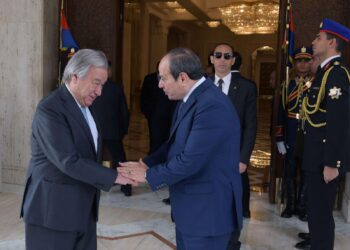 الرئيس السيسي يستقبل سكرتير عام الأمم المتحدة