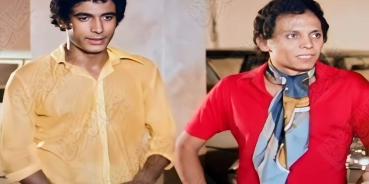 أحمد زكي وعادل إمام في فيلم “كلام في الحب”   