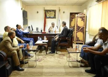 عثمان يستقبل وفد المنظمة الدولية للتنمية وحقوق الإنسان .