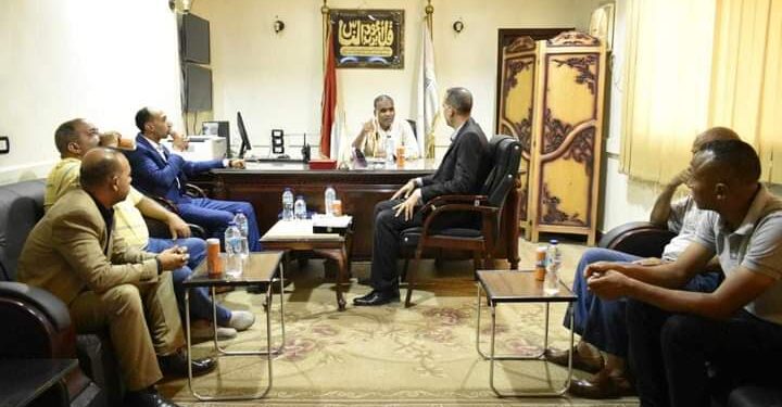 عثمان يستقبل وفد المنظمة الدولية للتنمية وحقوق الإنسان .