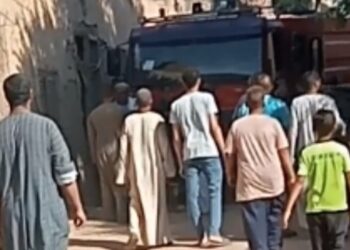 الحماية المدنية تسيطر على حريق الصف بقرية السلام بأرمنت .