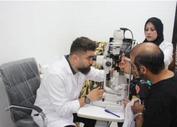 فلترة حالات القرنية بمستشفي بنغازي التعليمي لطب وجراحة العيون 