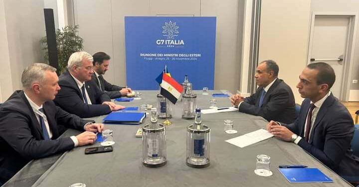 وزير الخارجية والهجرة يلتقي بنظيره الأوكرانى