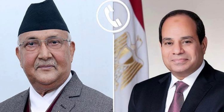 السيسي يتلقى اتصالاً هاتفياً من السيد كي بي شارما أولي