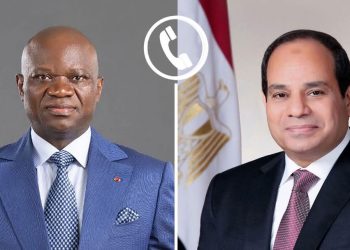 السيسى يجرى اتصالاً هاتفياً اليوم بالرئيس الجابوني “بريس أوليجي نجيما”.