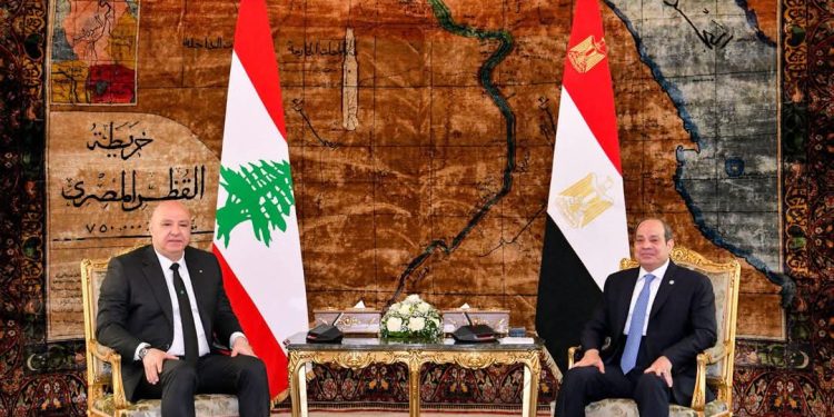 السيسى يستقبل اليوم في قصر الإتحادية الرئيس اللبناني جوزاف عون